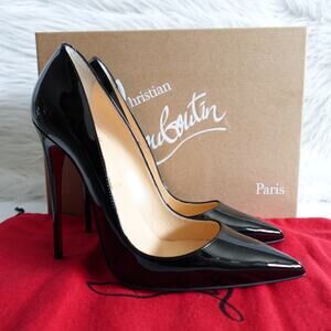 Christian Louboutin So Kate 120 Black Patent Leather Pumps